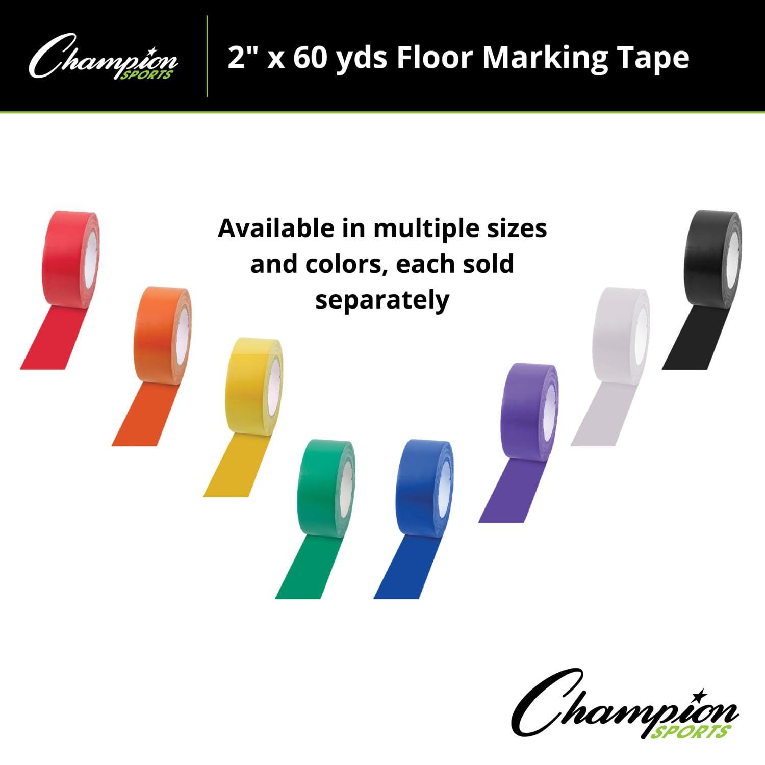 image:imageChampion Sports Vinyl Tape 2 Wide x 60 Yards Long Purple Durable Floor Marking Tape Schools Gyms RestaurantsBlue