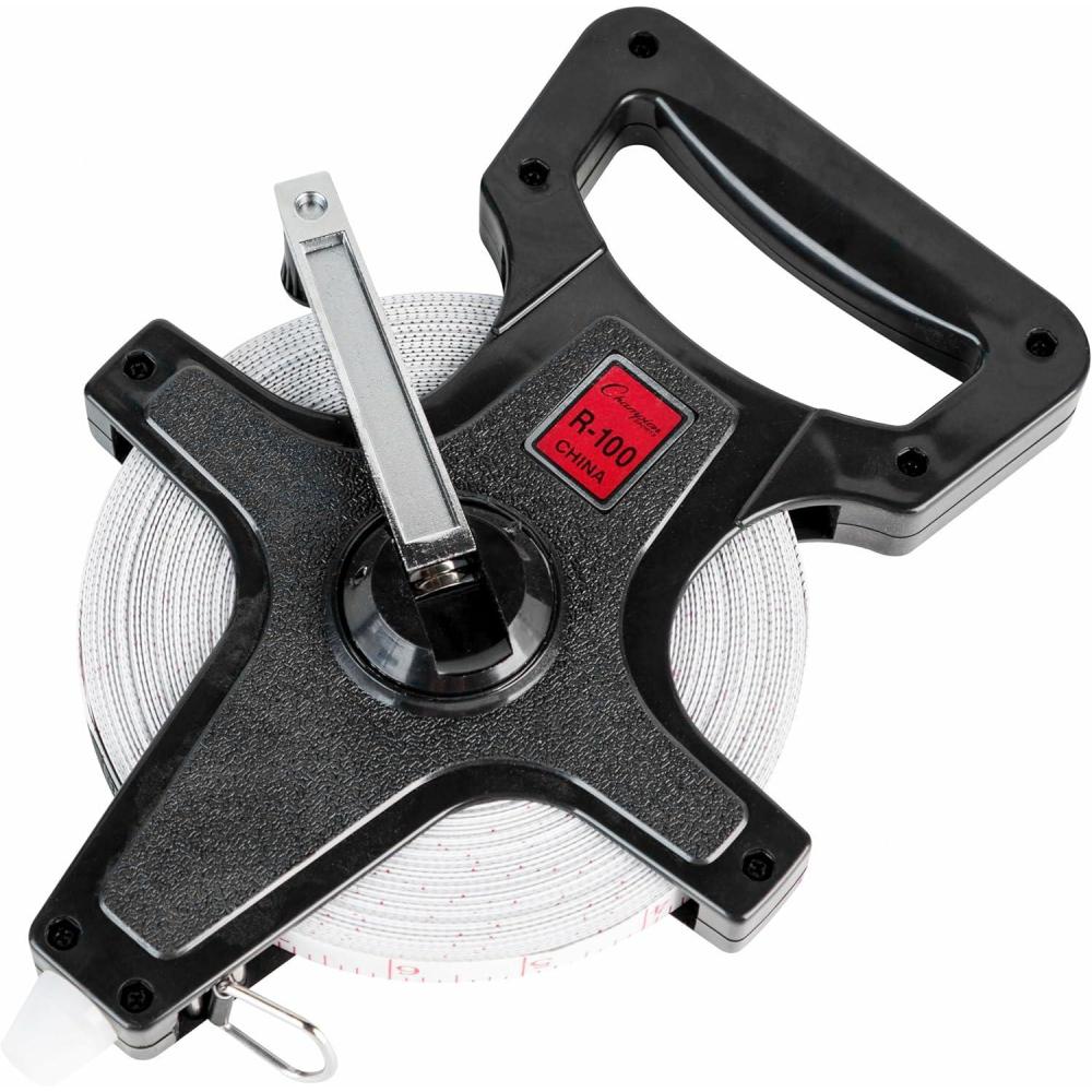 image:imageChampion Sports Open Reel Measuring Tapes Durable Hand Crank with Metal Spike DualSided Feet amp Meters Perfect for Track amp Field and Long Jump 400 Feet120 Meters30 m