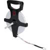 Champion Sports Open Reel Measuring Tapes – Durable Hand Crank with Metal Spike, Dual-Sided Feet & Meters, Perfect for Track & Field and Long Jump, 400 Feet/120 Meters(60 m)