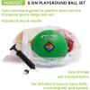 Champion Sports Rhino Playground Balls(8.5″ Assorted Colors (6 Set with Bag and Pump))