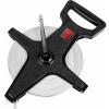 Champion Sports Open Reel Measuring Tapes – Durable Hand Crank with Metal Spike, Dual-Sided Feet & Meters, Perfect for Track & Field and Long Jump, 400 Feet/120 Meters(90 m)