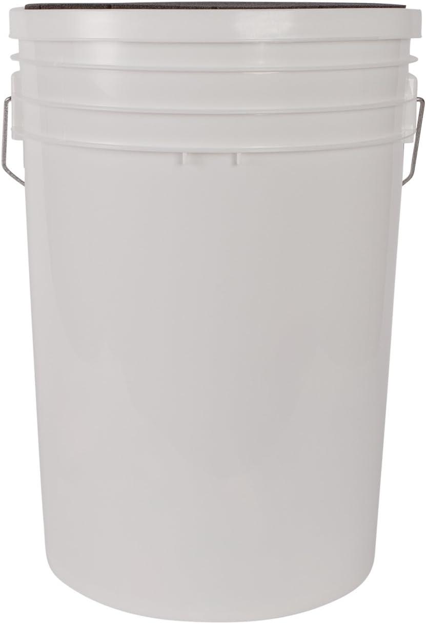image:imageChampion Sports 6 Gallon Bucket with Padded Soft Seat Lid Durable Construction Balls Not Included Ideal for Baseball Softball TBall Practice Balls and Lacrosse BlackWhite