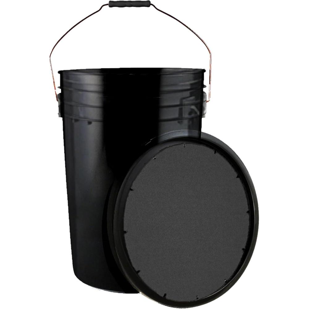 image:imageChampion Sports 6 Gallon Bucket with Padded Soft Seat Lid Durable Construction Balls Not Included Ideal for Baseball Softball TBall Practice Balls and Lacrosse BlackBlack
