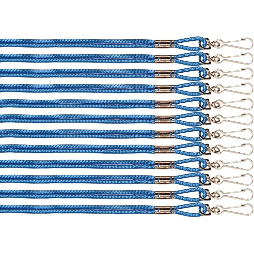 image:imageChampion Sports Nylon Lanyards with Jhook Clip Blue 12 Pack Poly Bag