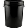Champion Sports 6 Gallon Bucket with Padded Soft Seat Lid – Durable Construction – Balls Not Included – Ideal for Baseball, Softball, T-Ball, Practice Balls, and Lacrosse – Black(Black)