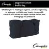 Champion Sports Oversized Canvas Duffle Bag – Heavy-Duty Travel & Gym Bag for Sports Equipment, Gear, or Weekend Trips, Black(34″ x 12″ x 15″)