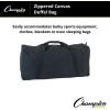 Champion Sports Oversized Canvas Duffle Bag – Heavy-Duty Travel & Gym Bag for Sports Equipment, Gear, or Weekend Trips, Black(34″ x 12″ x 15″)