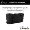 Champion Sports Oversized Canvas Duffle Bag – Heavy-Duty Travel & Gym Bag for Sports Equipment, Gear, or Weekend Trips, Black(42″L x 13″D x 16″H)