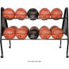 Champion Sports Steel Frame Rolling Basketball Storage Cart – Multiple Styles(15 Basketball Capacity (Black))