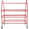Champion Sports Steel Frame Rolling Basketball Storage Cart – Multiple Styles(35 Basketball Capacity (Red))
