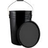 Champion Sports 6 Gallon Bucket with Padded Soft Seat Lid – Durable Construction – Balls Not Included – Ideal for Baseball, Softball, T-Ball, Practice Balls, and Lacrosse – Black(Black)