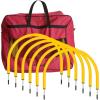 Champion Sports Soccer Passing Arc Set – 12 Durable Training Arcs with Stakes & Carry Bag – Soccer Goals & Practice Equipment for Accuracy, Skills, Obstacle Drills & Coaching