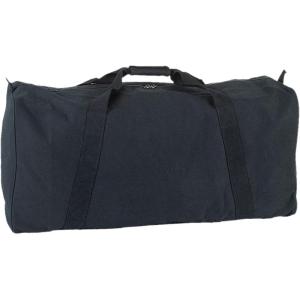 Champion Sports Oversized Canvas Duffle Bag – Heavy-Duty Travel & Gym Bag for Sports Equipment, Gear, or Weekend Trips, Black(34″ x 12″ x 15″)