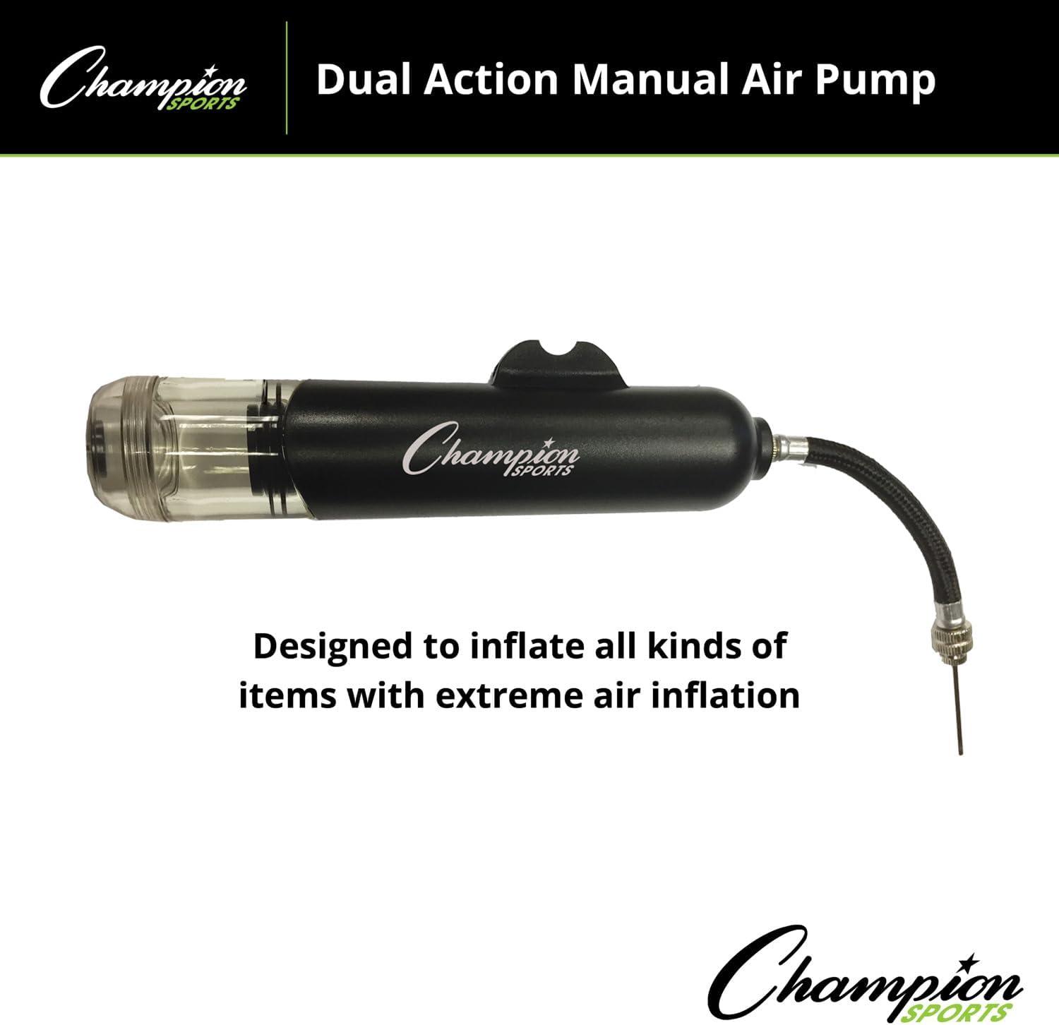 image:imageChampion Sports Dual Action Hand Air Pump Small Black