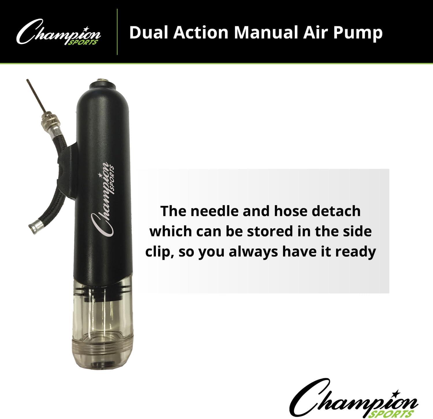 image:imageChampion Sports Dual Action Hand Air Pump Small Black