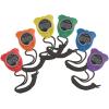 Champion Sports Stopwatch Timer Set: Waterproof, Handheld Digital Clock Sport Stopwatches with Large Display for Kids or Coach – Bright Colored 6 Pack(Bright Colors Assorted)