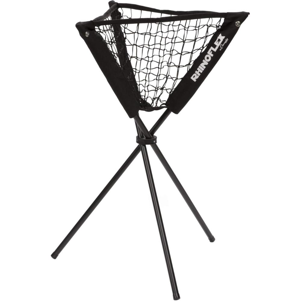 image:imageChampion Sports Rhino Flex Ball Caddy  Knotless Polyester Net with Iron Frame  Lightweight Portable Storage  Batting Practice Ball Caddy  Weather Resistant  Includes Carrying Bag