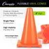 Champion Sports 9″ High Visibility Flexible Vinyl Cone, Orange