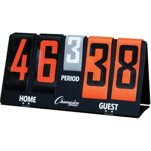 Champion Sports Deluxe Flip-A-Score Board/Timer, One Size, Bold Orange