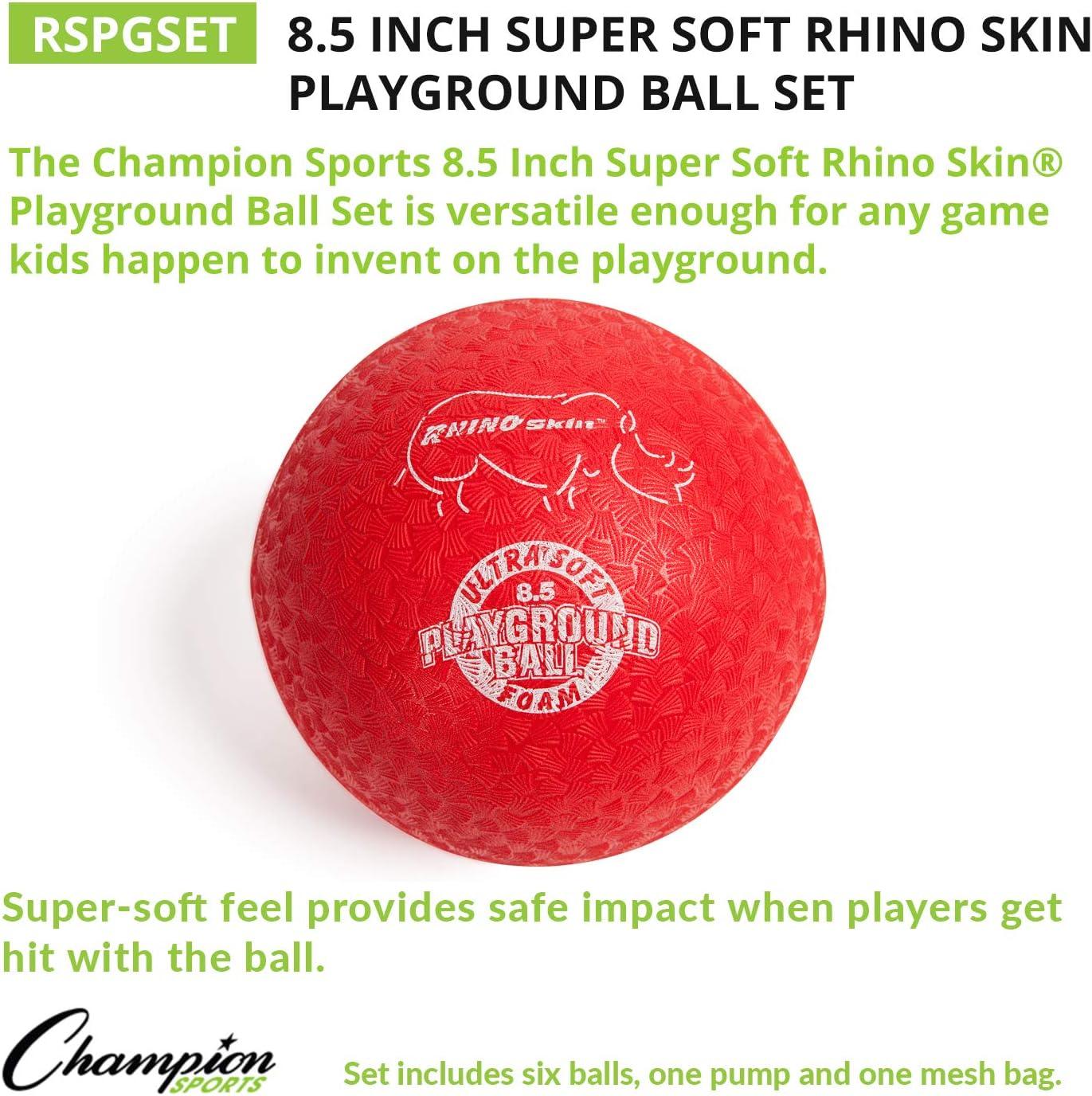 image:imageChampion Sports Rhino Skin Soft Inflateable Playground Ball SetAssorted Colors 85 Set