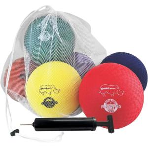 Champion Sports Rhino Skin Soft Inflateable Playground Ball Set(Assorted Colors (7″ Set))