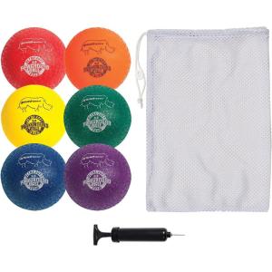 Champion Sports Rhino Skin Soft Inflateable Playground Ball Set(Assorted Colors (8.5″ Set))