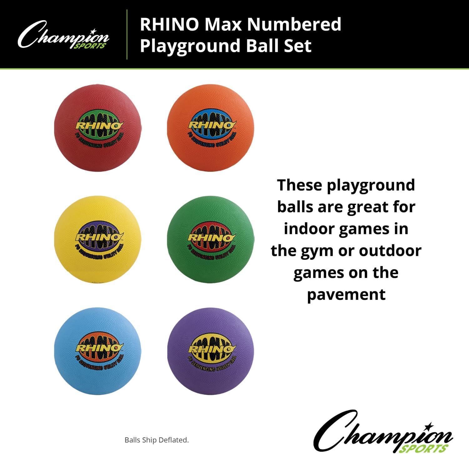 image:imageChampion Sports Rhino Max Playground Ball Sets Available in Mulitple Activity StylesSequencing Playground Ball Set