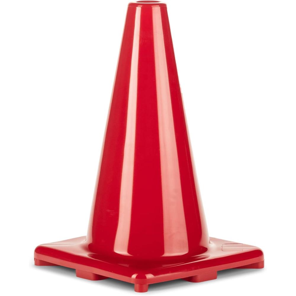 image:imageChampion Sports High Visibility Flexible Vinyl Cones for Sports Training Agility Drills Field amp Gym Marking SetsRed