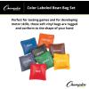 Champion Sports 5 Inch Geometric Bean Bag Set(Colors (5″ Square – Set of 8))