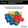 Champion Sports 5 Inch Geometric Bean Bag Set(Geometric (5″ Square – Set of 12))
