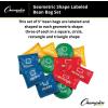 Champion Sports 5 Inch Geometric Bean Bag Set(Geometric (5″ Square – Set of 12))