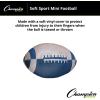 Champion Sports Soft Foam Mini Football, Blue/White, 8″