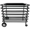 Champion Sports Ultimate Lockable Ball Locker – Heavy Duty Powder Coated Steel Ball Locker with Swivel Caster and Rear Wheels – Hinged Lid – Holds Up to 30 Balls – Black
