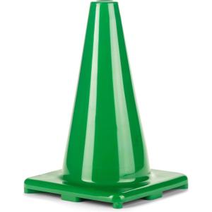 Champion Sports High Visibility Flexible Vinyl Cones for Sports Training, Agility Drills, Field & Gym Marking Sets(Green)