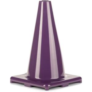 Champion Sports High Visibility Flexible Vinyl Cones for Sports Training, Agility Drills, Field & Gym Marking Sets(Purple)
