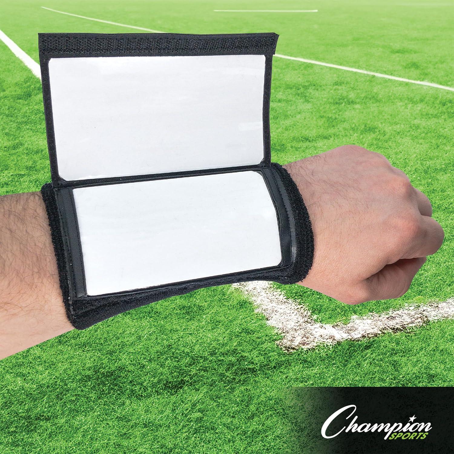 image:imageChampion Sports Football Quarterback Triple Playcard Armband Holder White and BlackBLACK