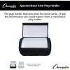 Champion Sports Football Quarterback Triple Playcard Armband Holder – White and Black(BLACK)