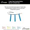 Champion Sports Quick Release Flag Football Set – Durable Belt, 3 Detachable Flags & Adjustable Fit (25”-50”)(Blue Flags)