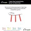 Champion Sports Quick Release Flag Football Set – Durable Belt, 3 Detachable Flags & Adjustable Fit (25”-50”)(Red Flags)