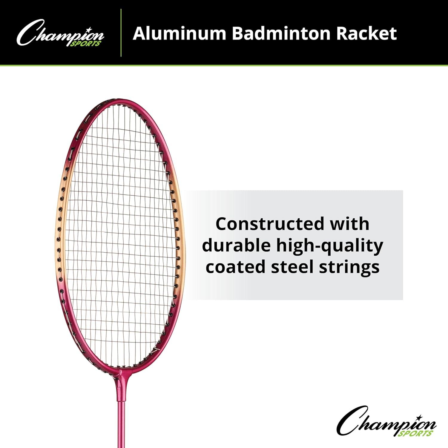 image:imageChampion SportsChampion Sports Aluminum Double Shaft Badminton RacketRedYellow