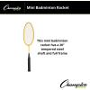 Champion SportsChampion Sports Aluminum Double Shaft Badminton Racket(Yelllow)