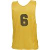Champion Sports Numbered Mesh Youth Practice Vest, Yellow (Pack of 12)