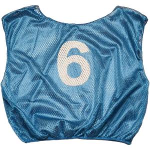 Champion Sports unisex-adult Mesh Practice Scrimmage Vest Regular and Numbered (Youth and Adult) – Pack of 12(Blue)
