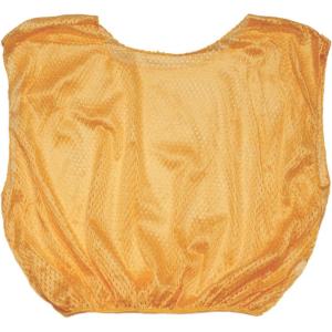 Champion Sports unisex-adult Mesh Practice Scrimmage Vest Regular and Numbered (Youth and Adult) – Pack of 12(Gold)