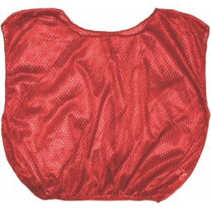 Champion Sports unisex-adult Mesh Practice Scrimmage Vest Regular and Numbered (Youth and Adult) – Pack of 12(Red)