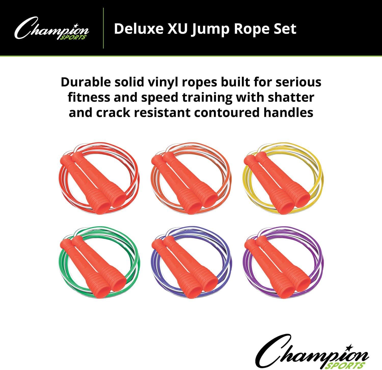 image:imageChampion Sports Deluxe XU Vinyl Jump Rope Set in Multiple Lengths7 Feet