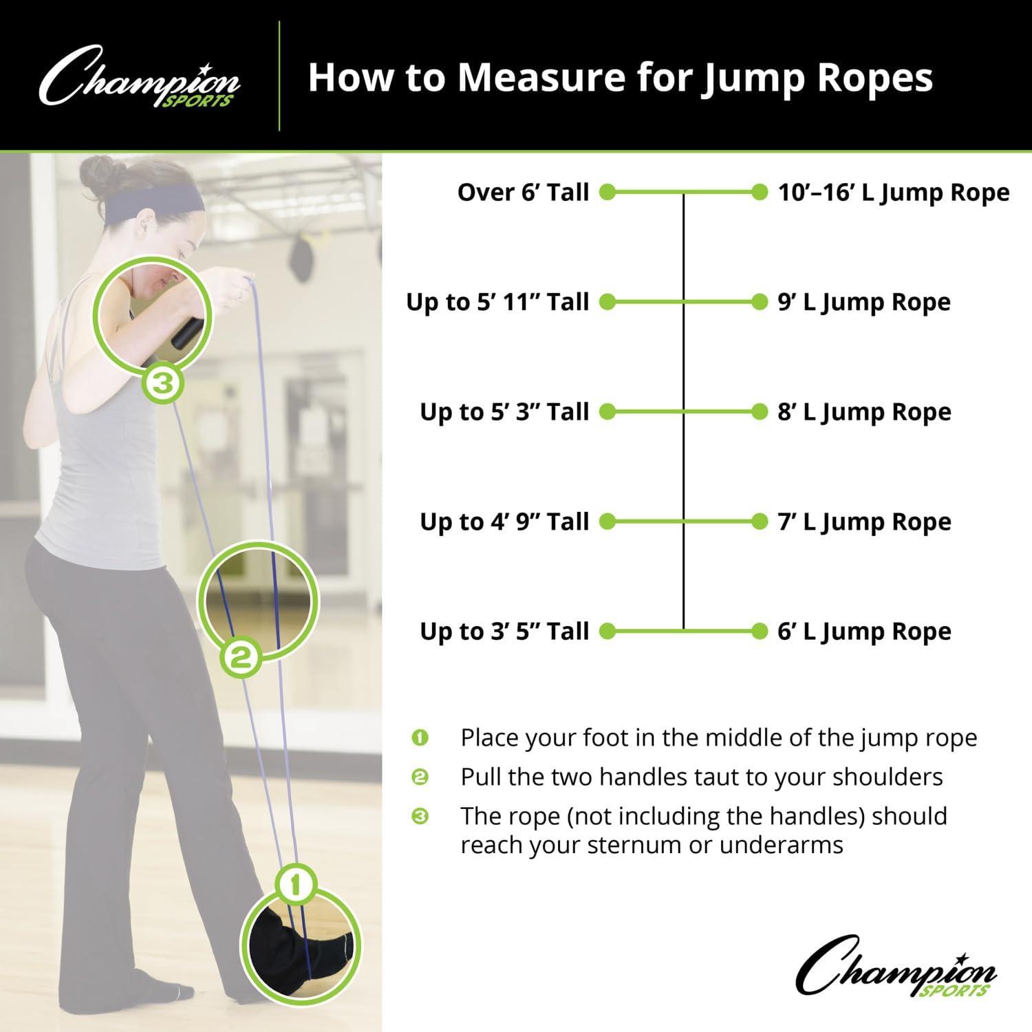 image:imageChampion Sports Deluxe XU Vinyl Jump Rope Set in Multiple Lengths9 Feet