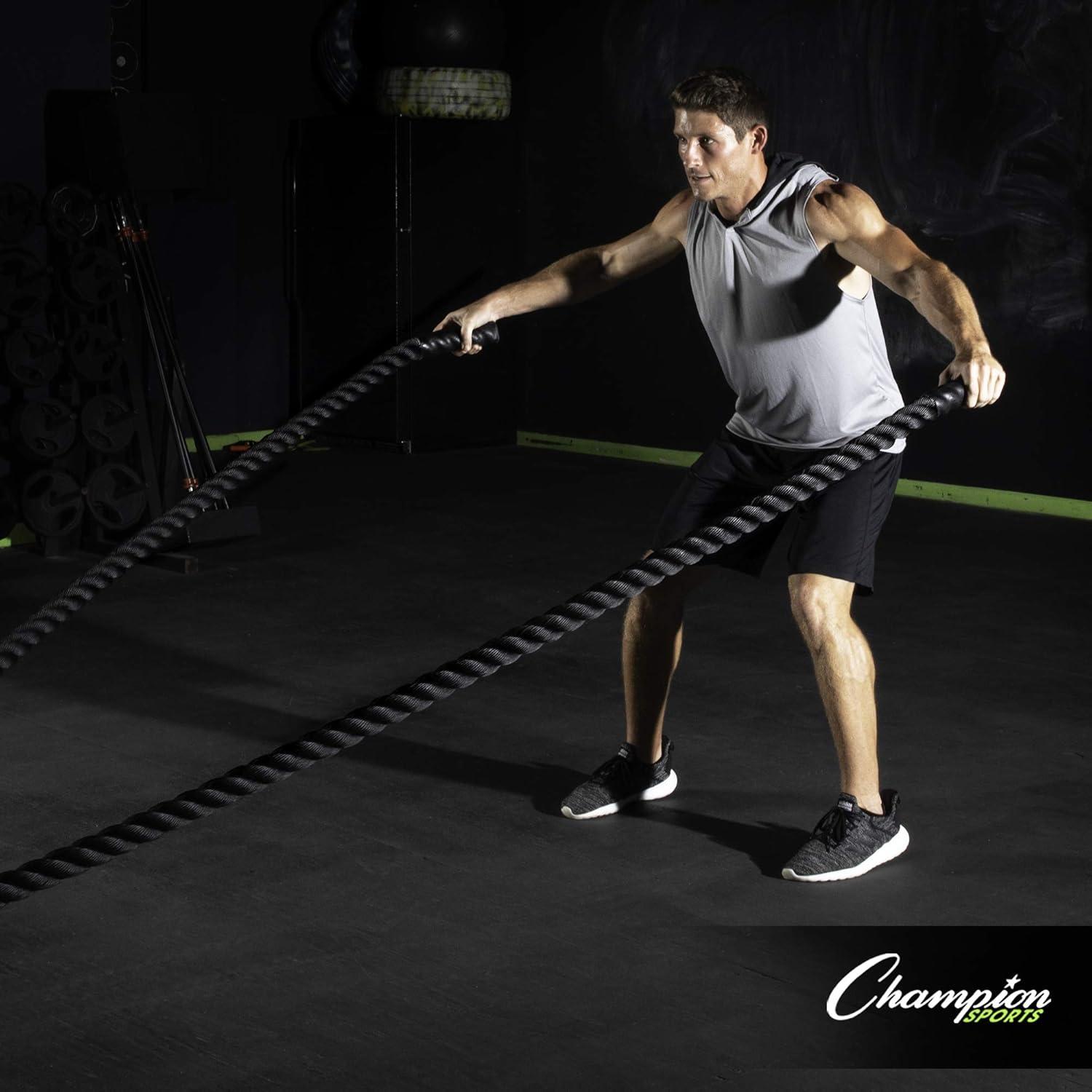 image:imageChampion Sports Heavy Training Rope Rhino Poly Strength amp Conditioning Heavy Gym Battle Ropes Cardio Cross Training Weight Training amp Crossfit15 x 50