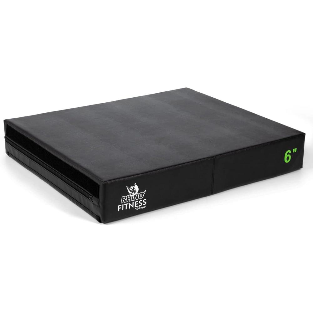 image:imageChampion Sports Foam Plyometric Box Black Durable Jump Boxes for Training with Handles Hook and Loop Flaps Stackable Plyo Box Jumps for Gym Multiple SizesSingle Box 6 Black