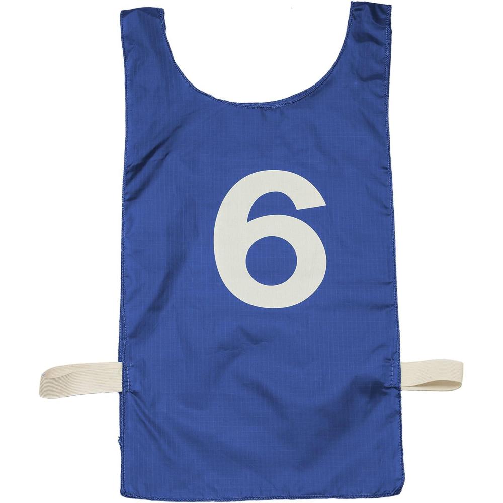 image:imageChampion Sports Heavyweight Numbered Nylon Pinnie Blue Pack of 12